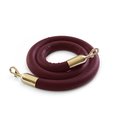 Montour Line Naugahyde Rope Maroon With Pol.Brass Snap Ends 6ft.Cotton Core HDNH510Rope-60-MN-SE-PB